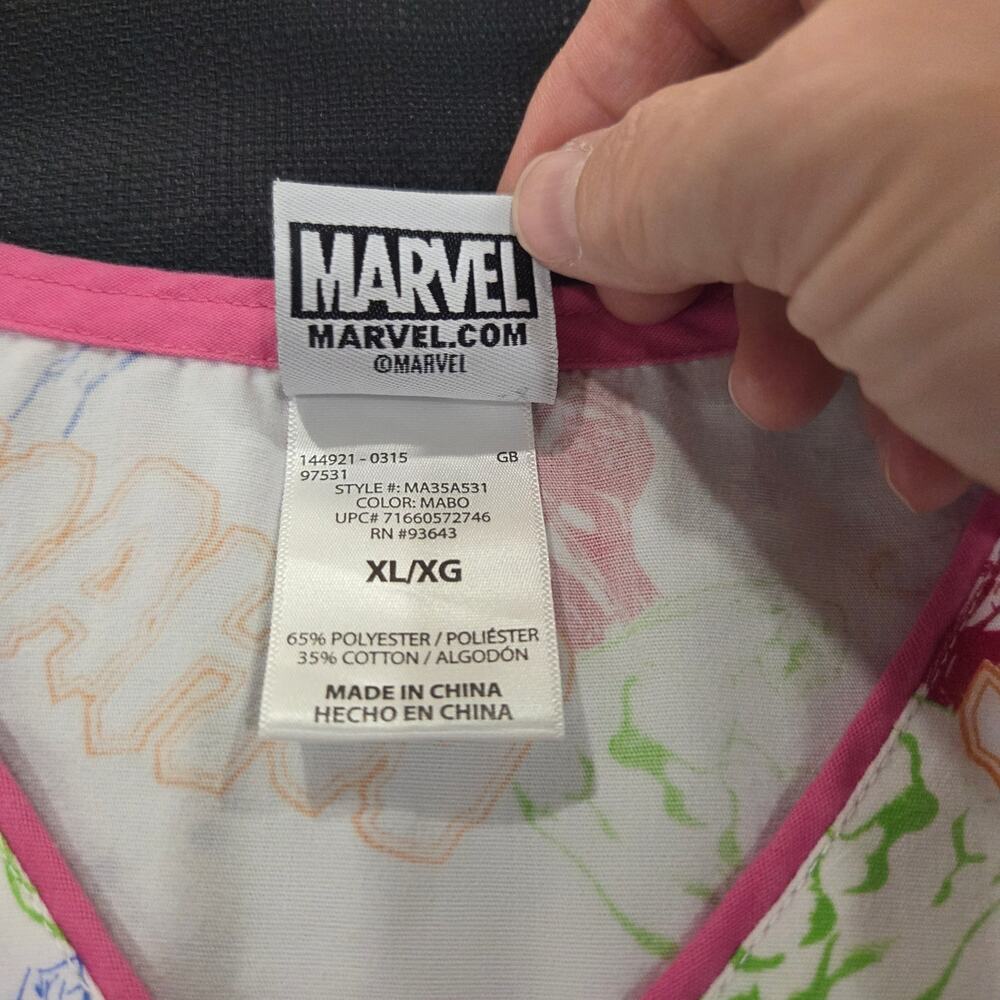 Set Of Two Marvel Avengers Medical Nursing Scrub Tops Womens Size XL - Picture 12 of 14